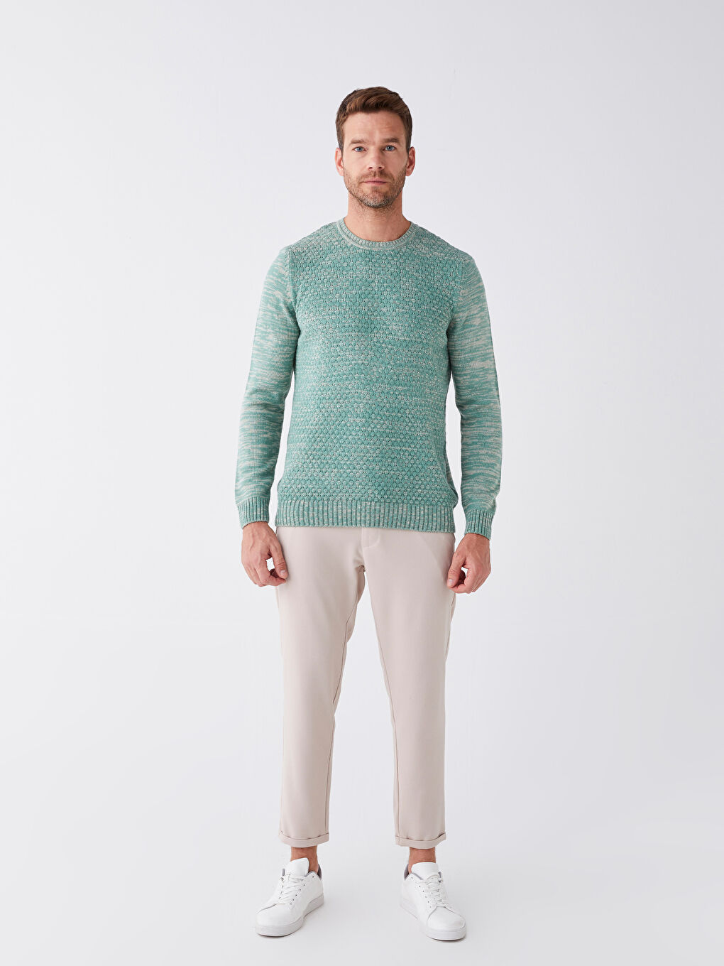 Pull-over Col rond Manches longues pour Hommes en Tricot-2