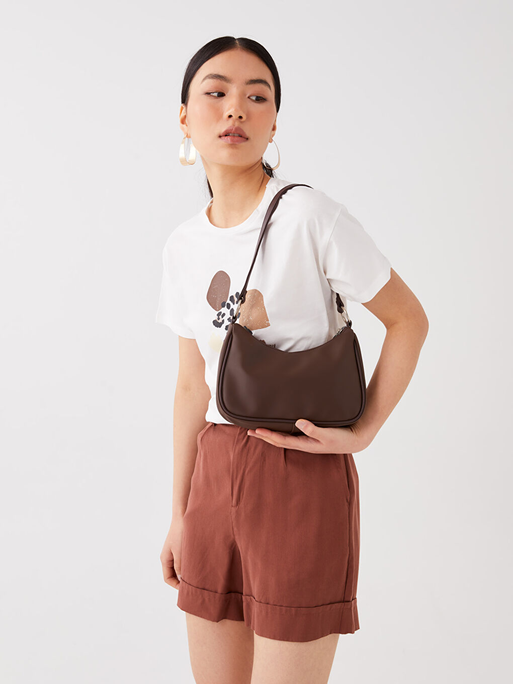 LCW ACCESSORIES Faux Leather Women's Baguette Bag -W32506Z8-RXE