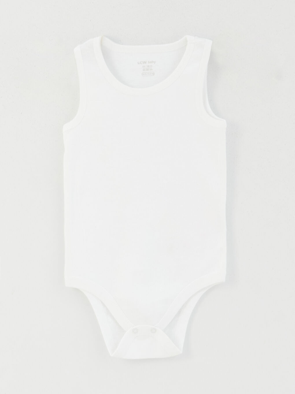 Beyaz Bisiklet Yaka Basic Erkek Bebek Çıtçıtlı Bodysuit 2'li-1