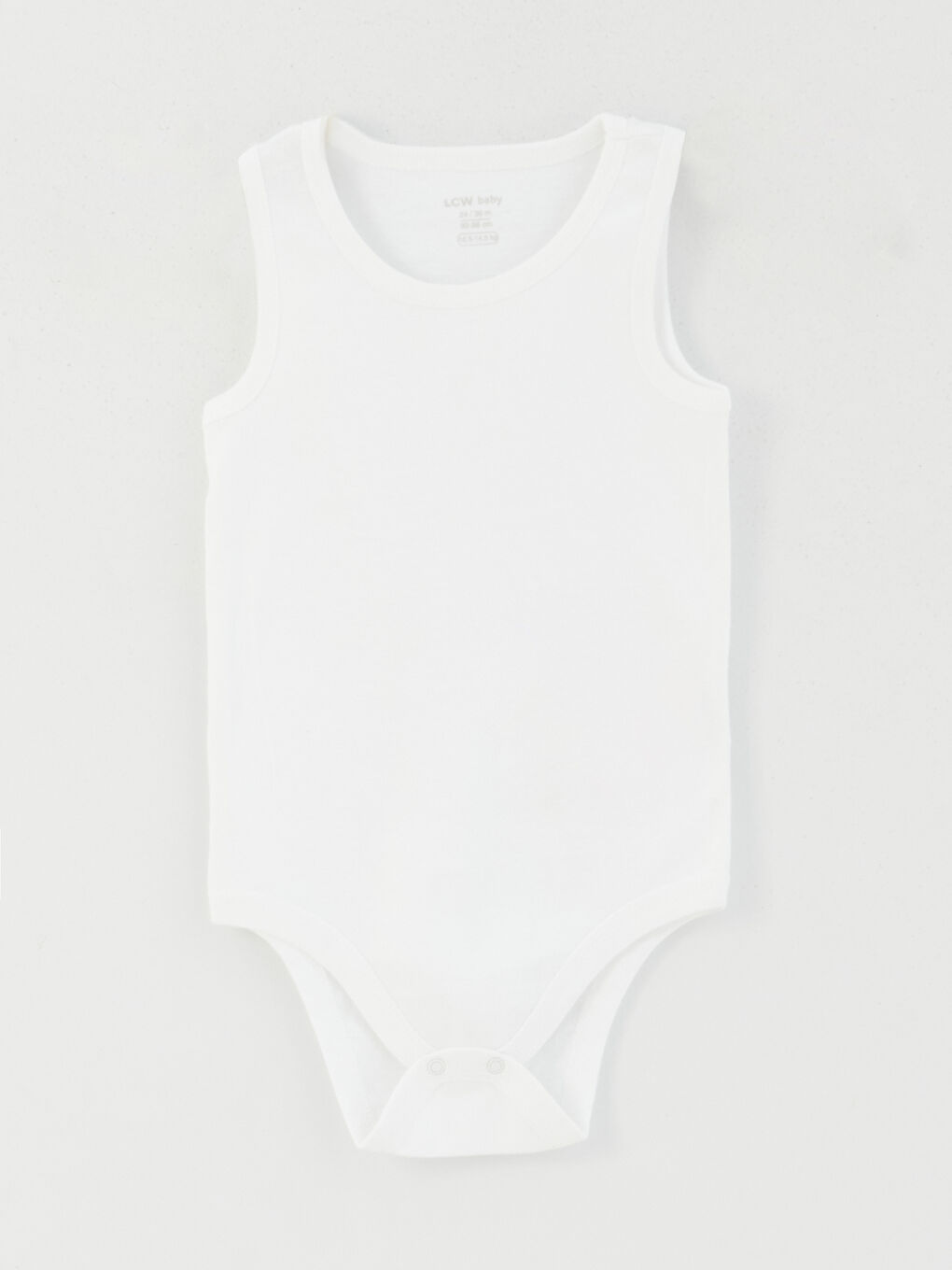 Beyaz Bisiklet Yaka Basic Erkek Bebek Çıtçıtlı Bodysuit 2'li-2