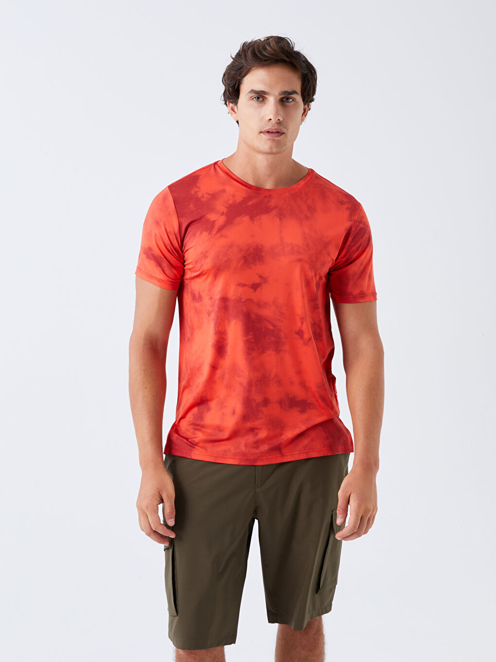 Crew Neck Short Sleeve Men's Sports T-Shirt -W32519Z8-M8N
