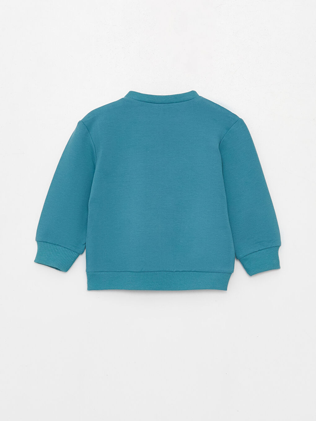 Petrol Bisiklet Yaka Uzun Kollu Baskılı Erkek Bebek Sweatshirt 2'li-2