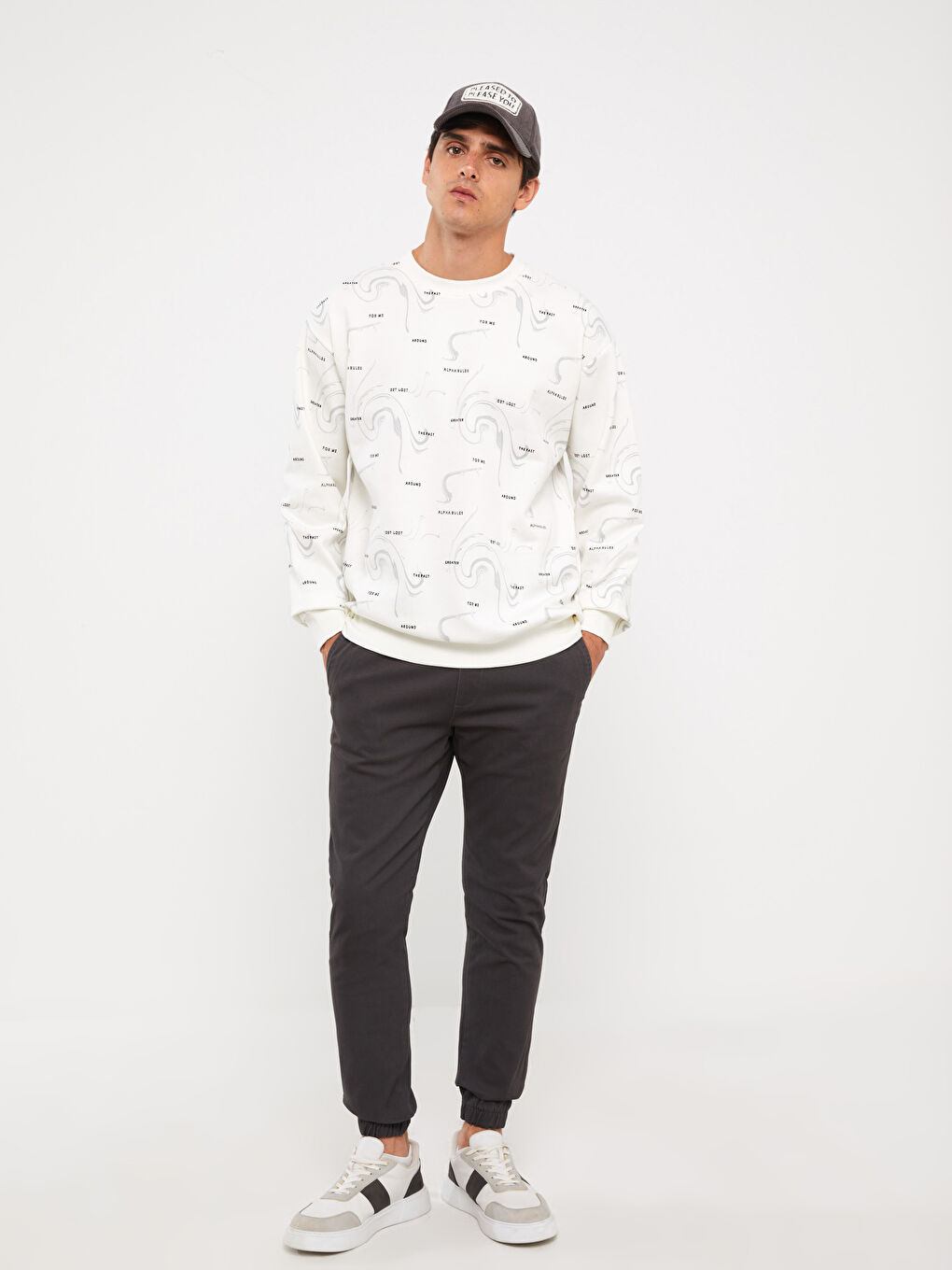 Muške džoger pantalone od gabardena slim fit -W32536Z8-SEH