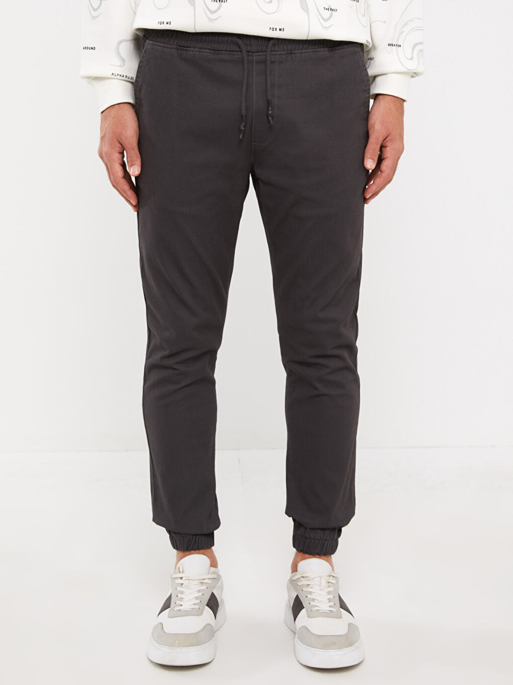 Muške džoger pantalone od gabardena slim fit -W32536Z8-SEH