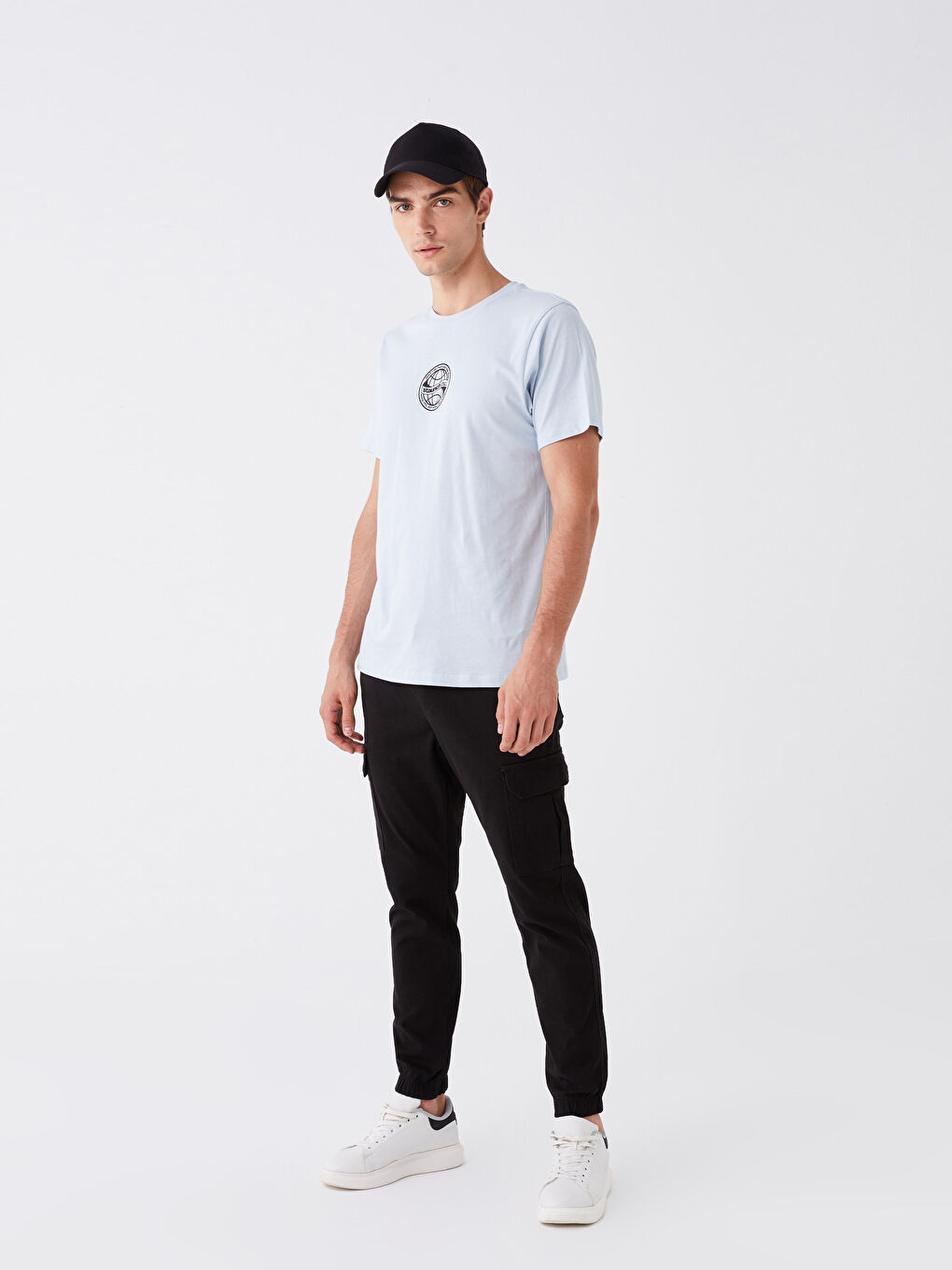 LCW Casual Siyah Slim Fit Gabardin Erkek Jogger Pantolon