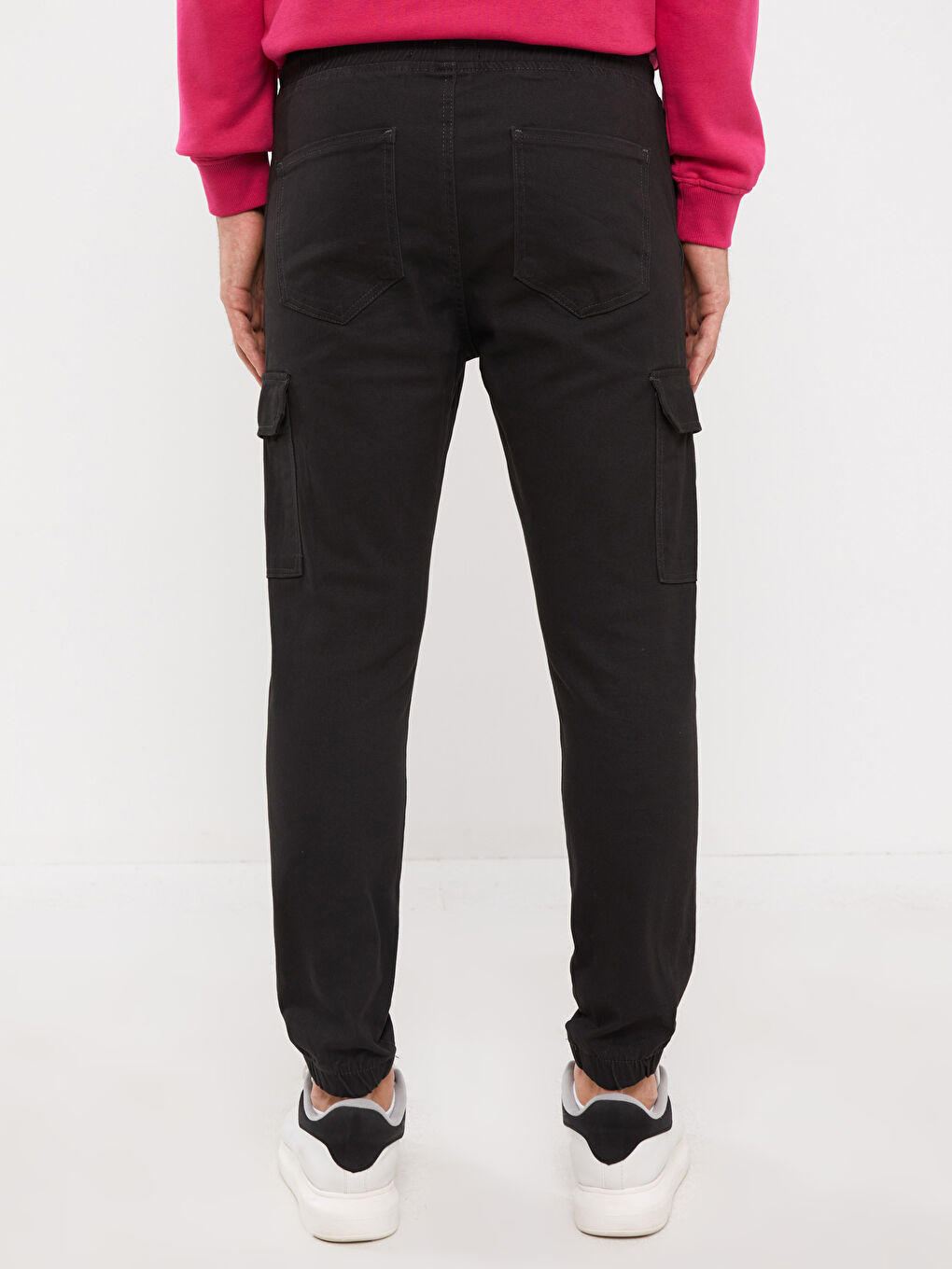 LCW Casual Koyu Antrasit Slim Fit Gabardin Erkek Jogger Pantolon - 4