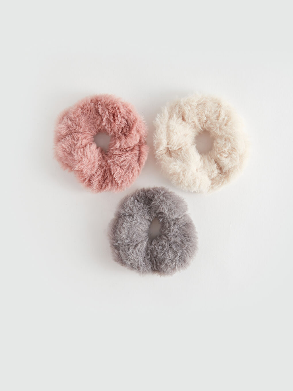 Clipsuri de păr elastice din pluș, 3 bucăți-1