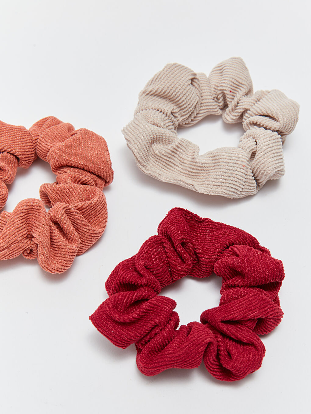 ربطة شعر مرنة ملونة للسيدات - ٣ قطع-1