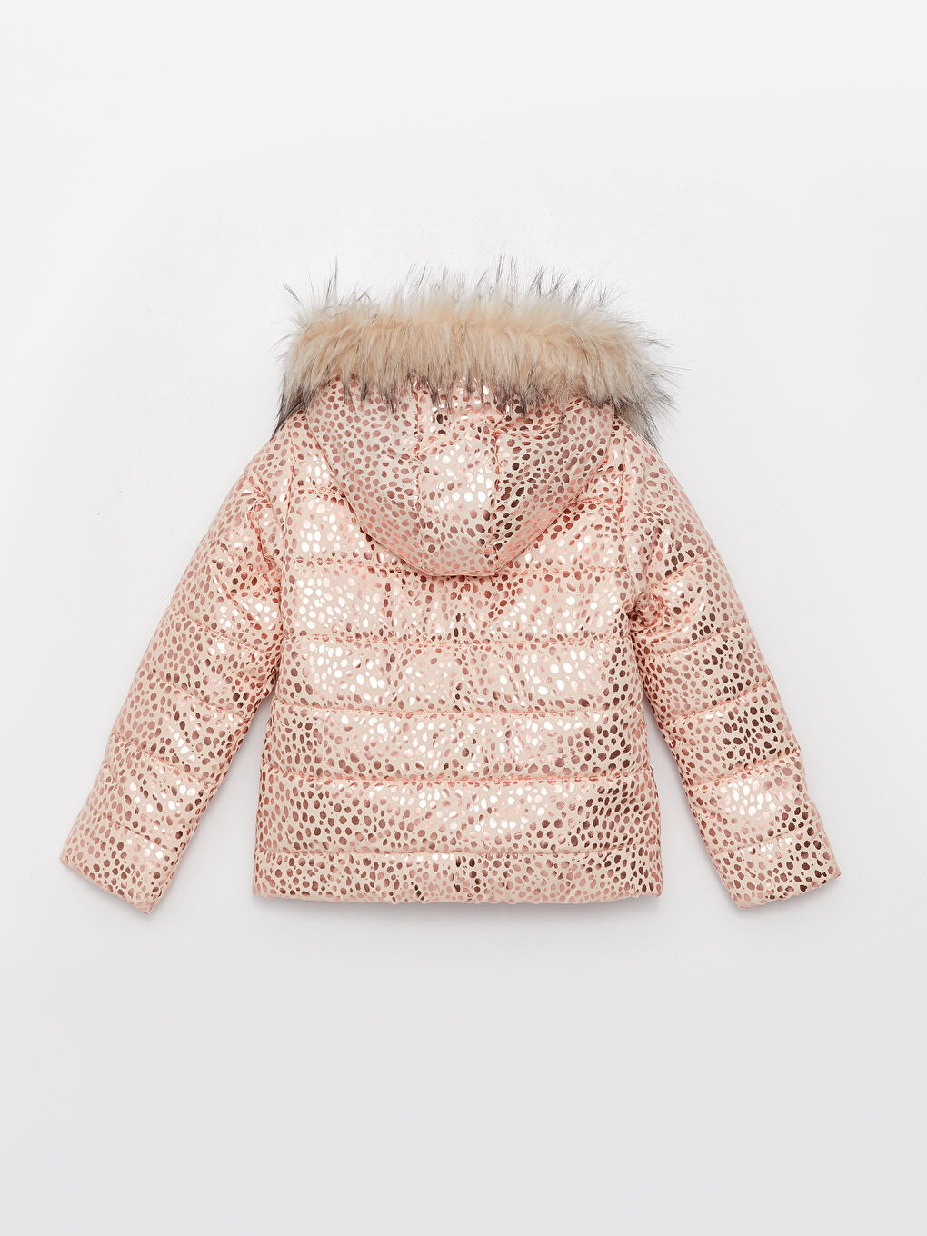 Hooded Printed Girl Puffer-1