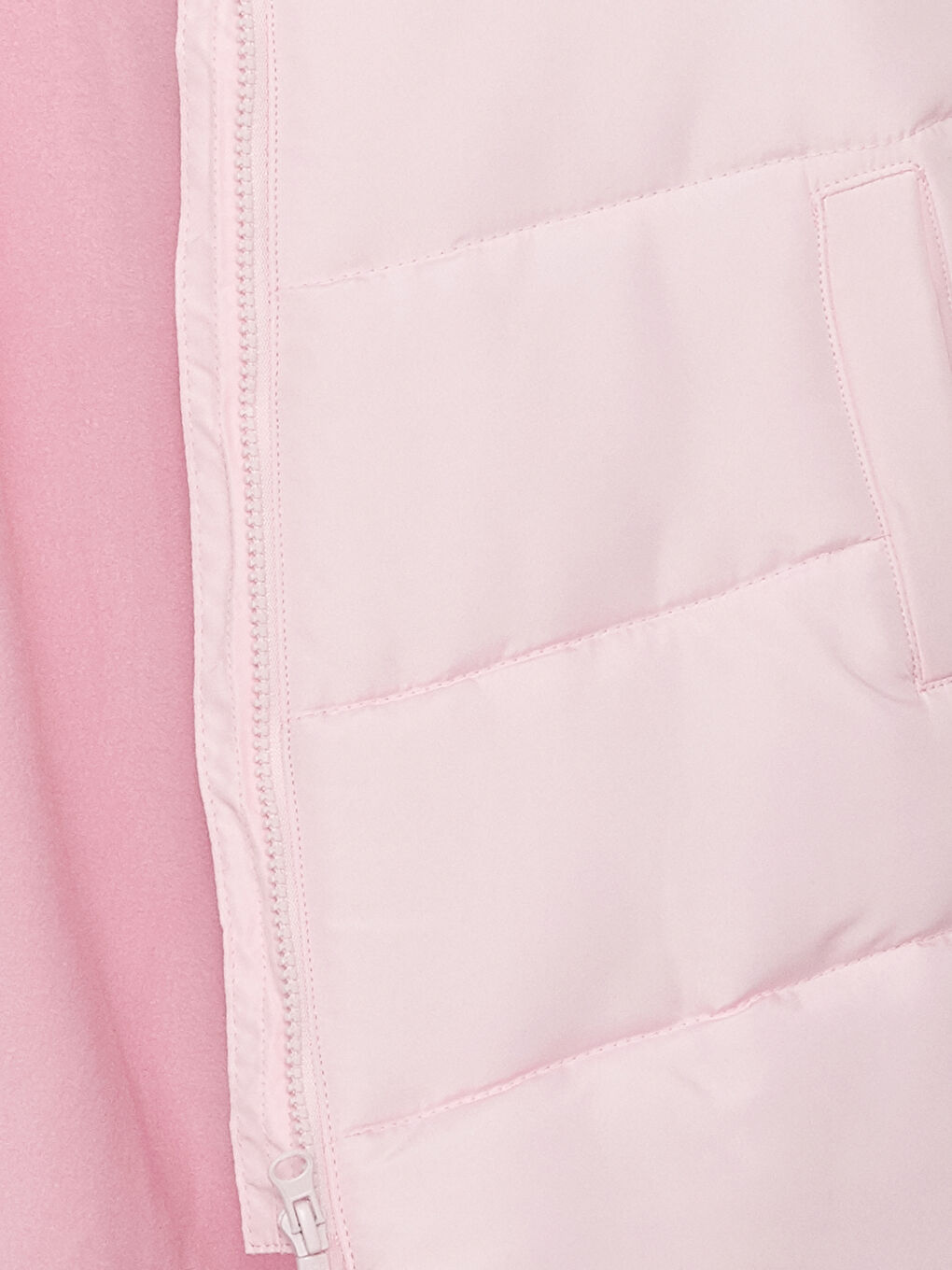 Pembe Kapüşonlu Basic Kız Çocuk Mont-2