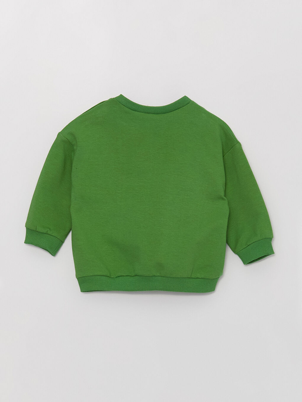 LCW baby Canlı Yeşil Bisiklet Yaka Uzun Kollu Aslan Kral Baskılı Erkek Bebek Sweatshirt ve Pantolon 2'li Takım - 2