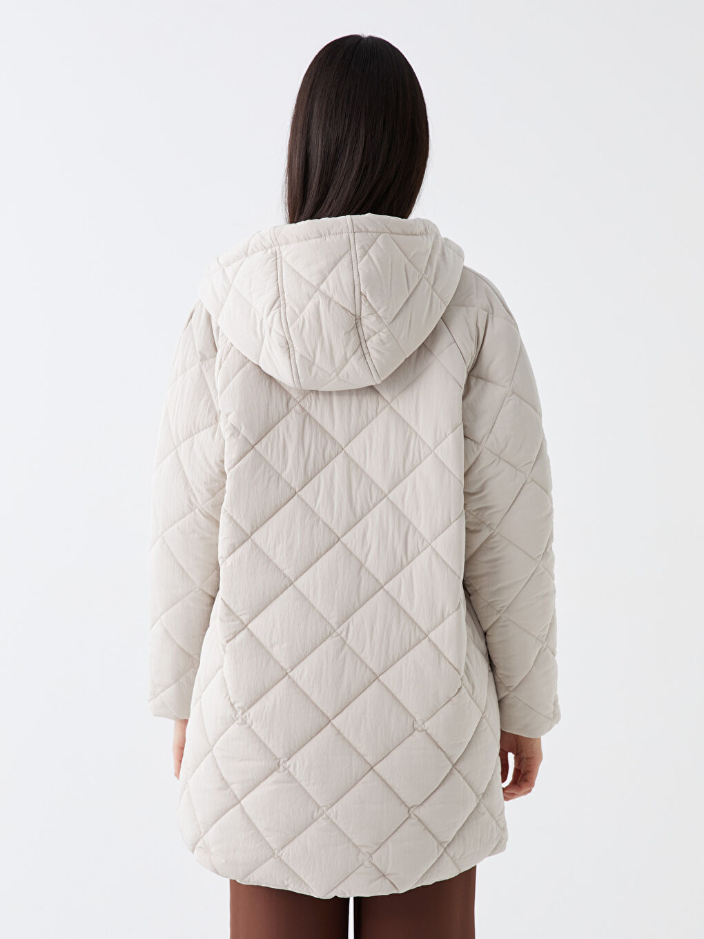 Žena BEŽ Puffer jakna/napuhana deblja jakna-6