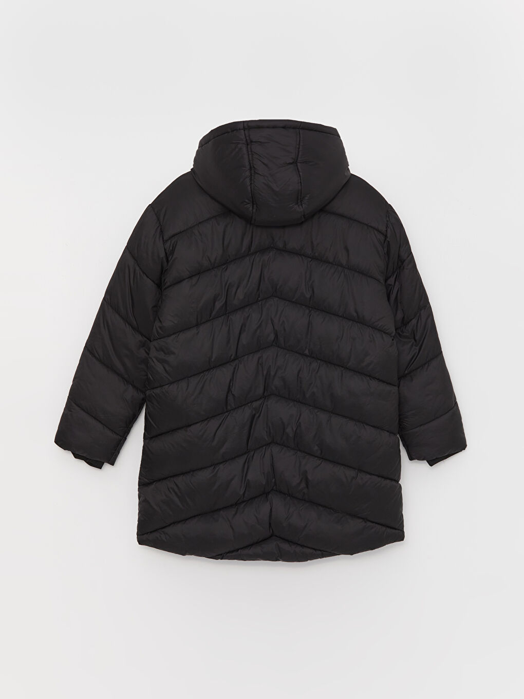 Hooded Regular Long Sleeve Oversize Women's Puffer-7