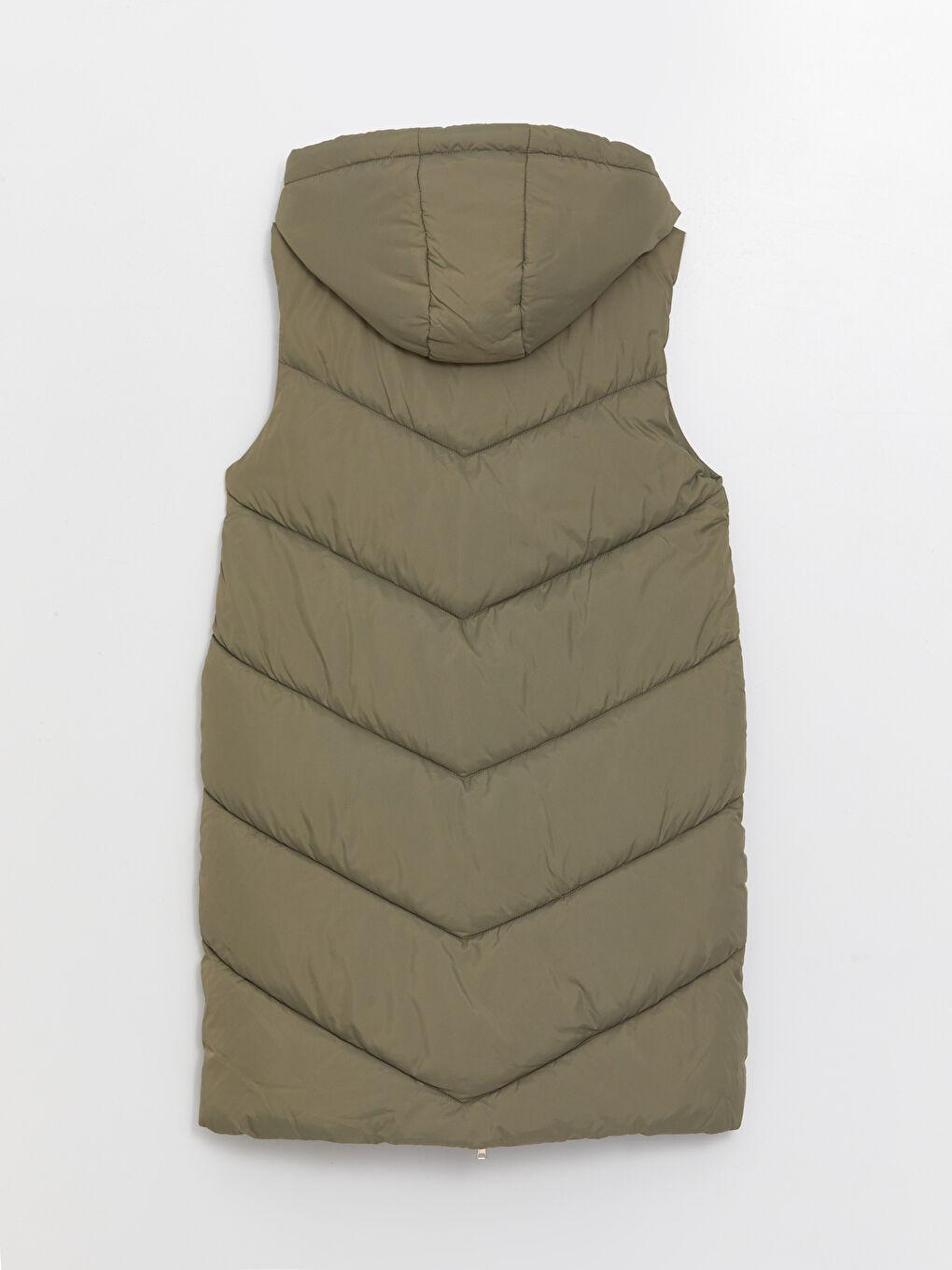 Women's Hooded Plain Puffer Gilet-8