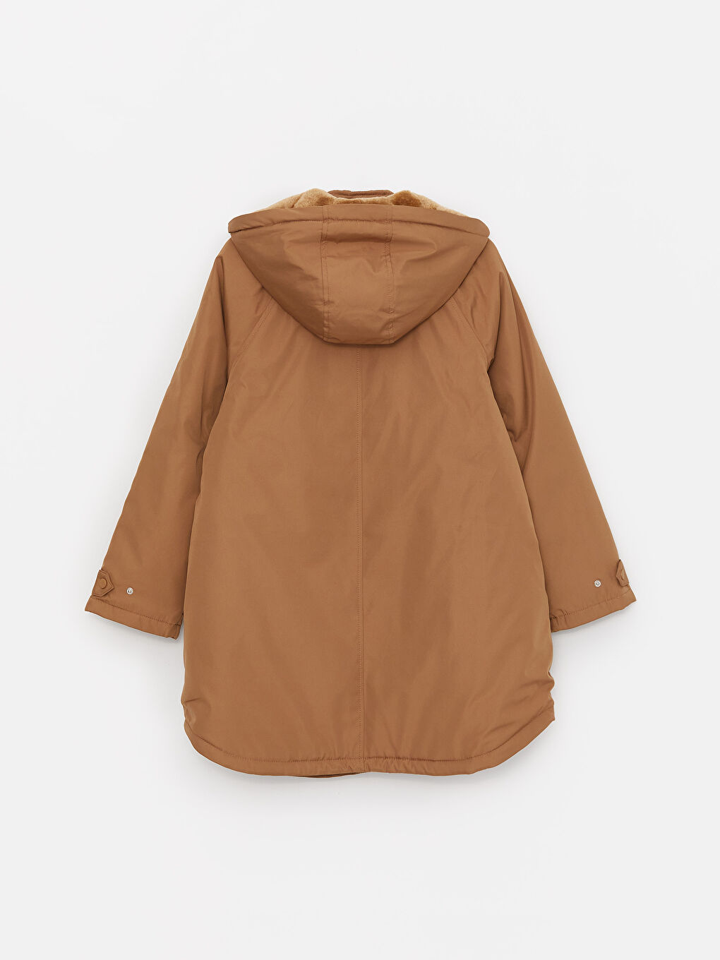 LCW Modest Kahverengi Kadın Kapüşonlu Düz Parka - 8
