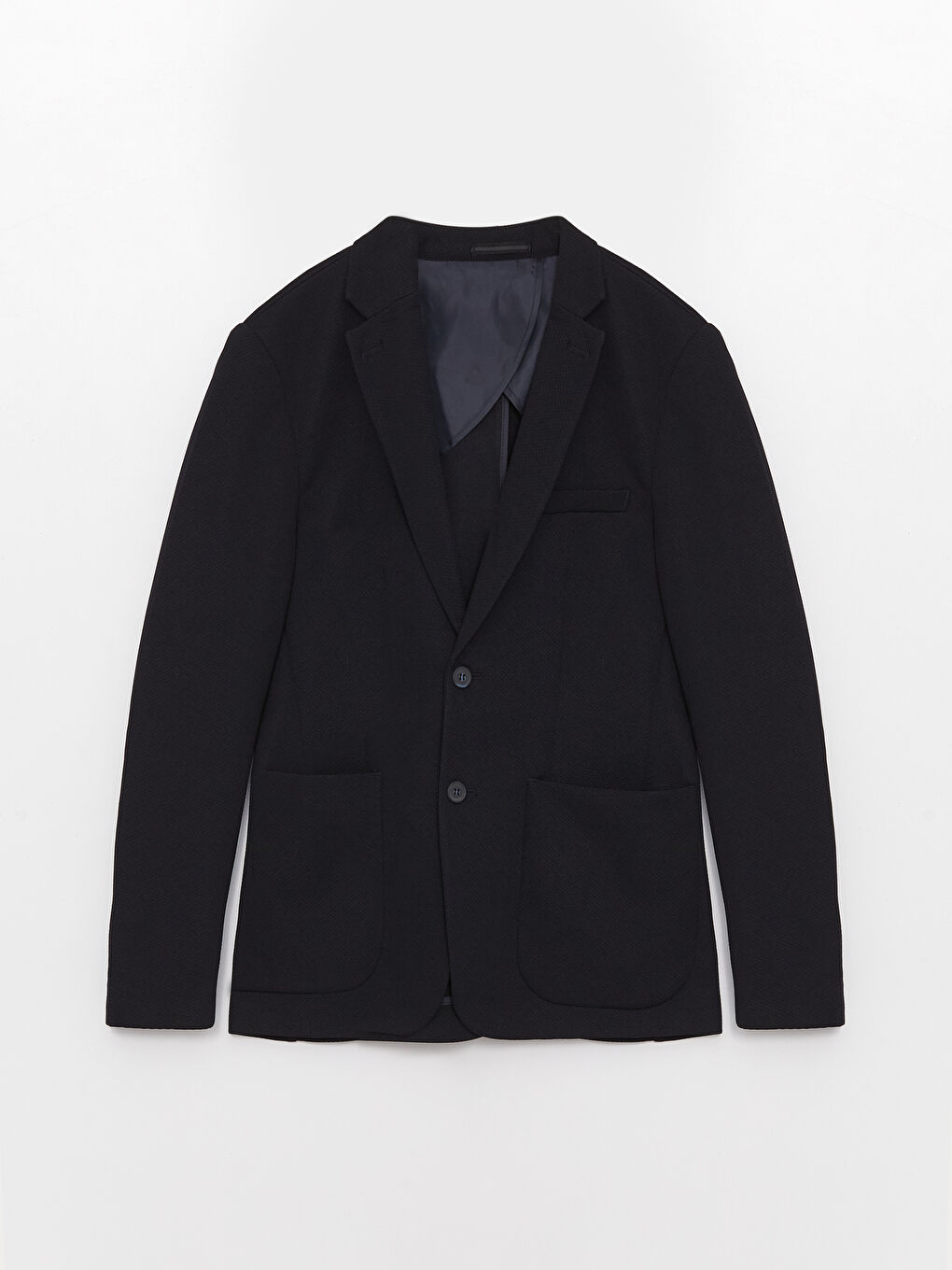 Lacivert Dar Kalıp Erkek Blazer Ceket-5