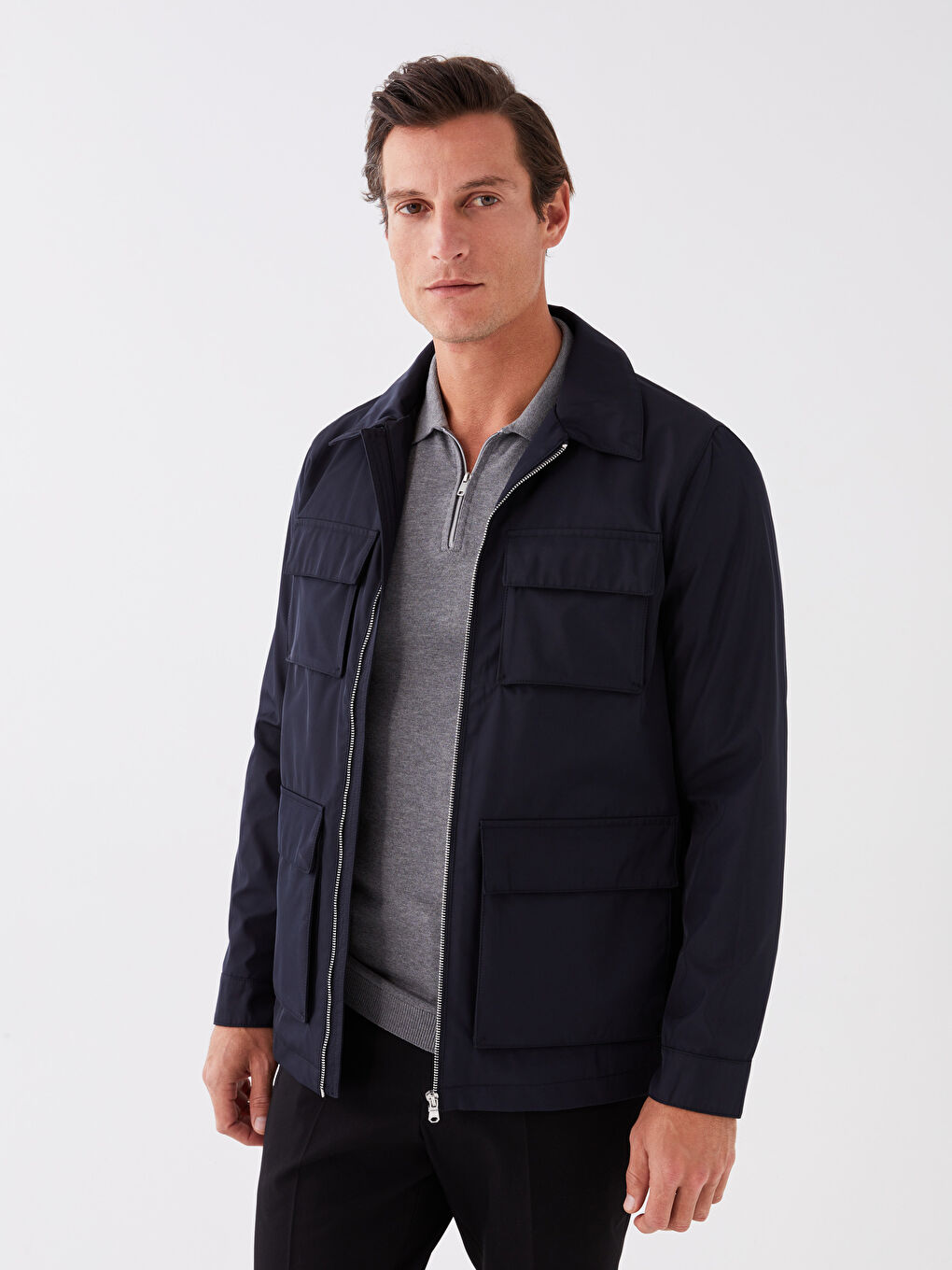 Standard Fit Collared Neck Men's Coat-1