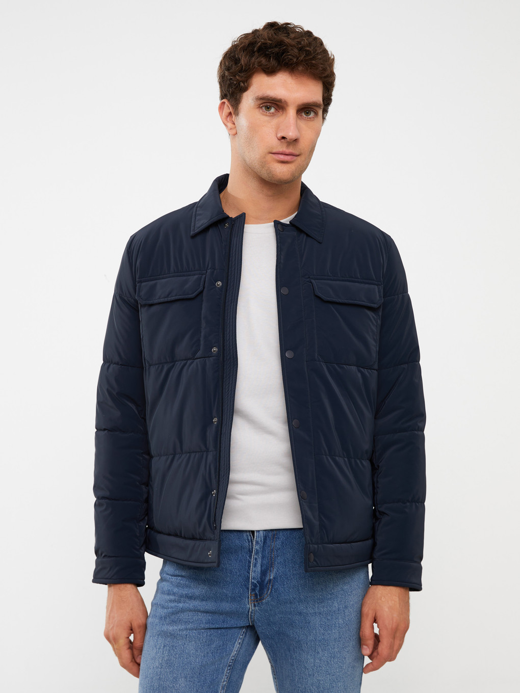 SOUTHBLUE Standard Fit Collared Neck Men's Coat - W32696Z8-RFH