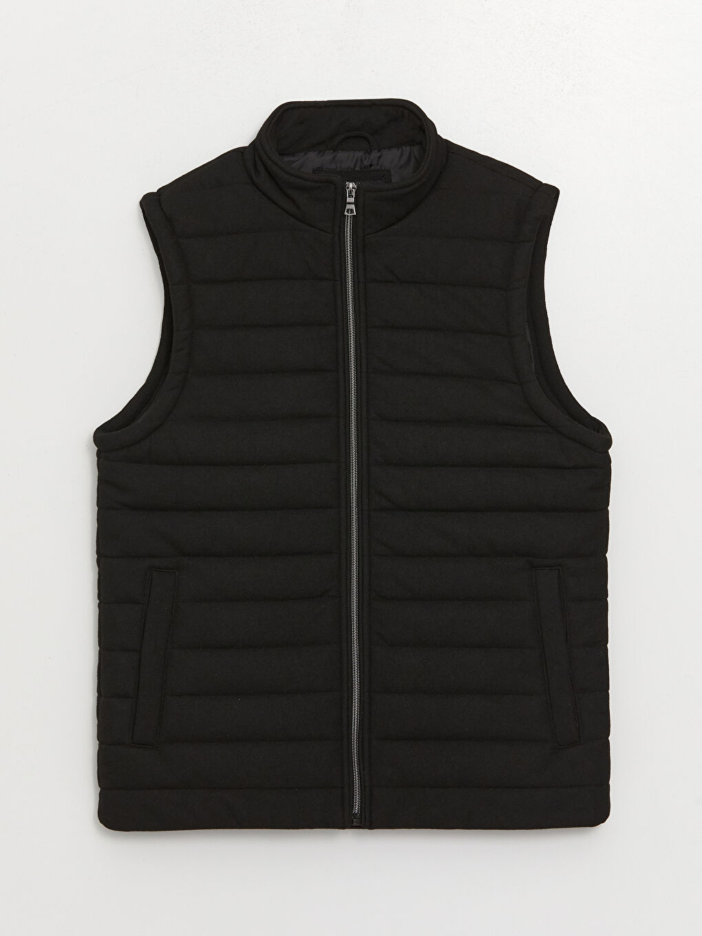 Жилет стандартного кроя с воротником-трубой для мужчин-6