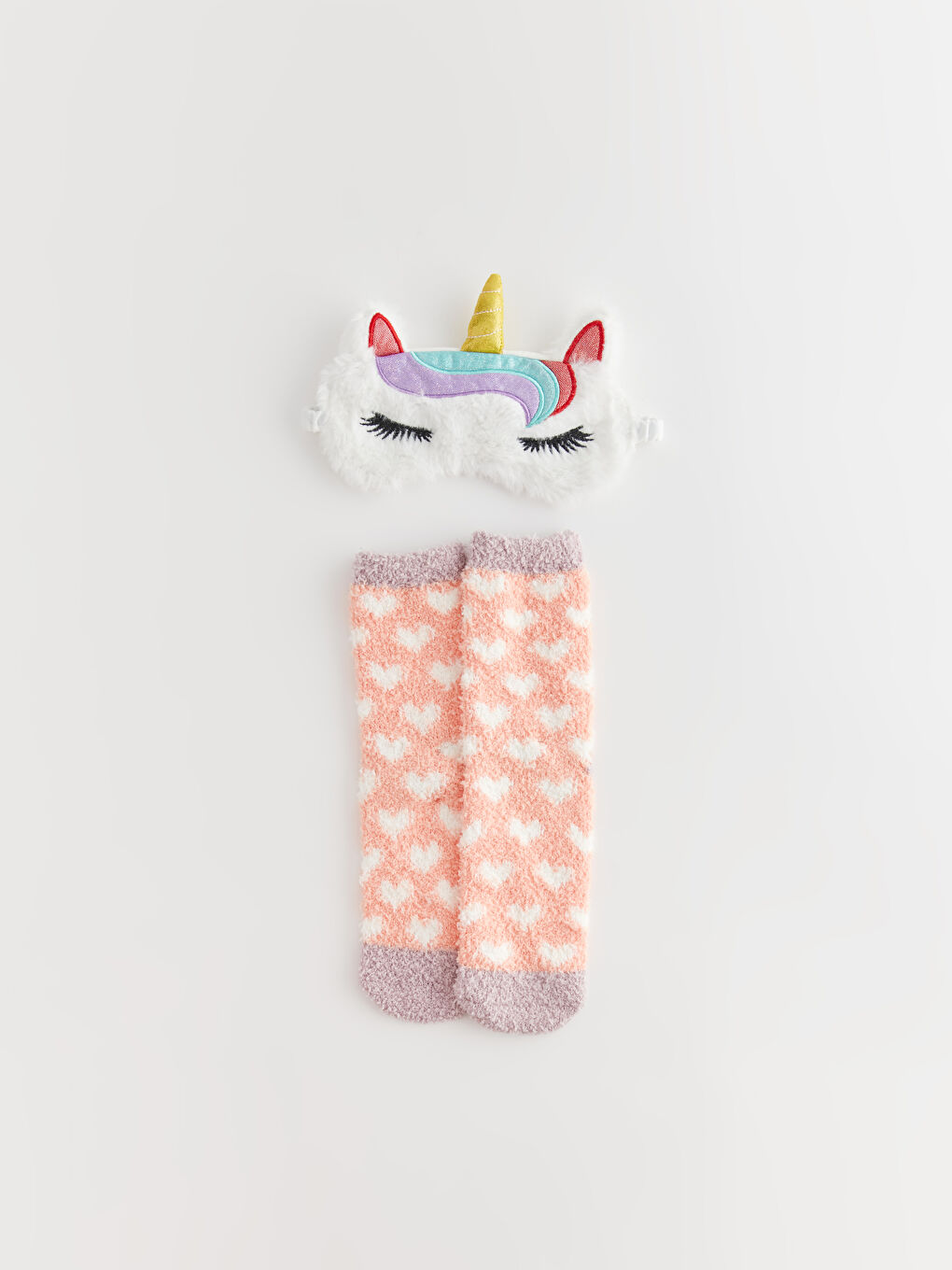 LCW Kids Patterned Girls' Home Socks and Sleeping Band -W32728Z4-M0T