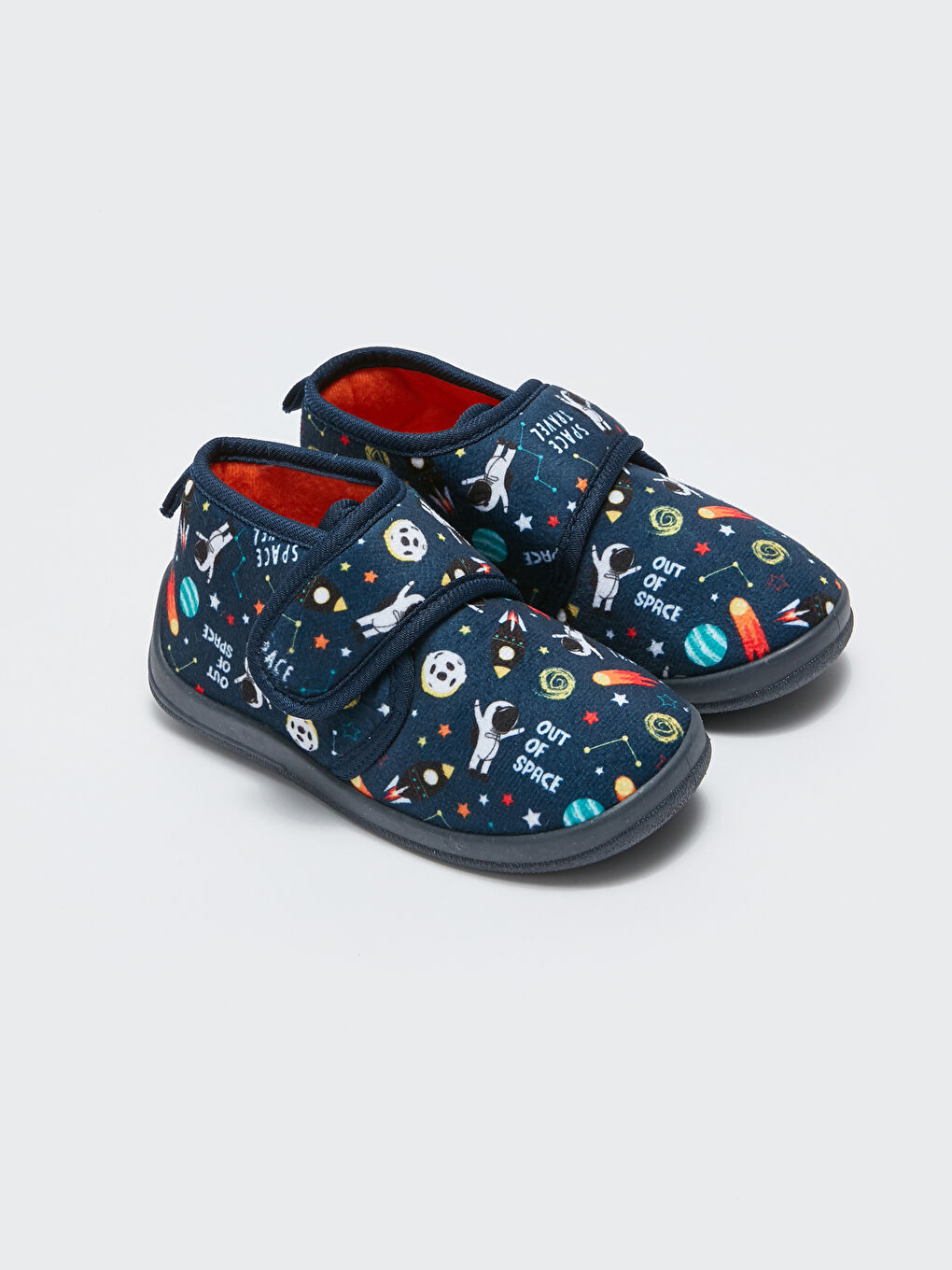 Домашние сапожки-тапочки с принтом и застежкой-липучкой для мальчиков