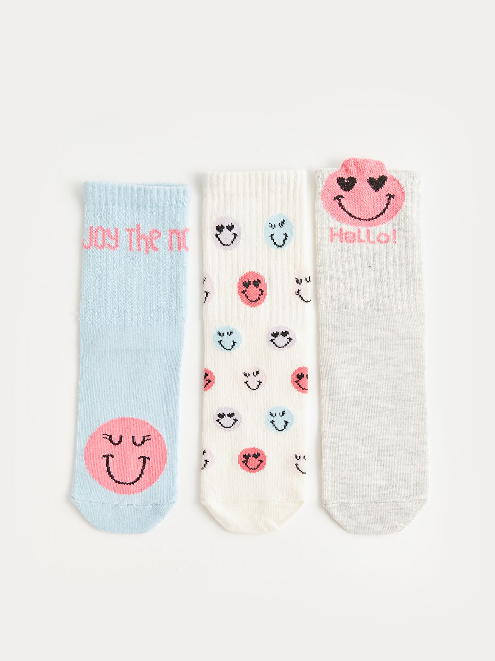 Patterned Girls' Ankle Socks 3-pack