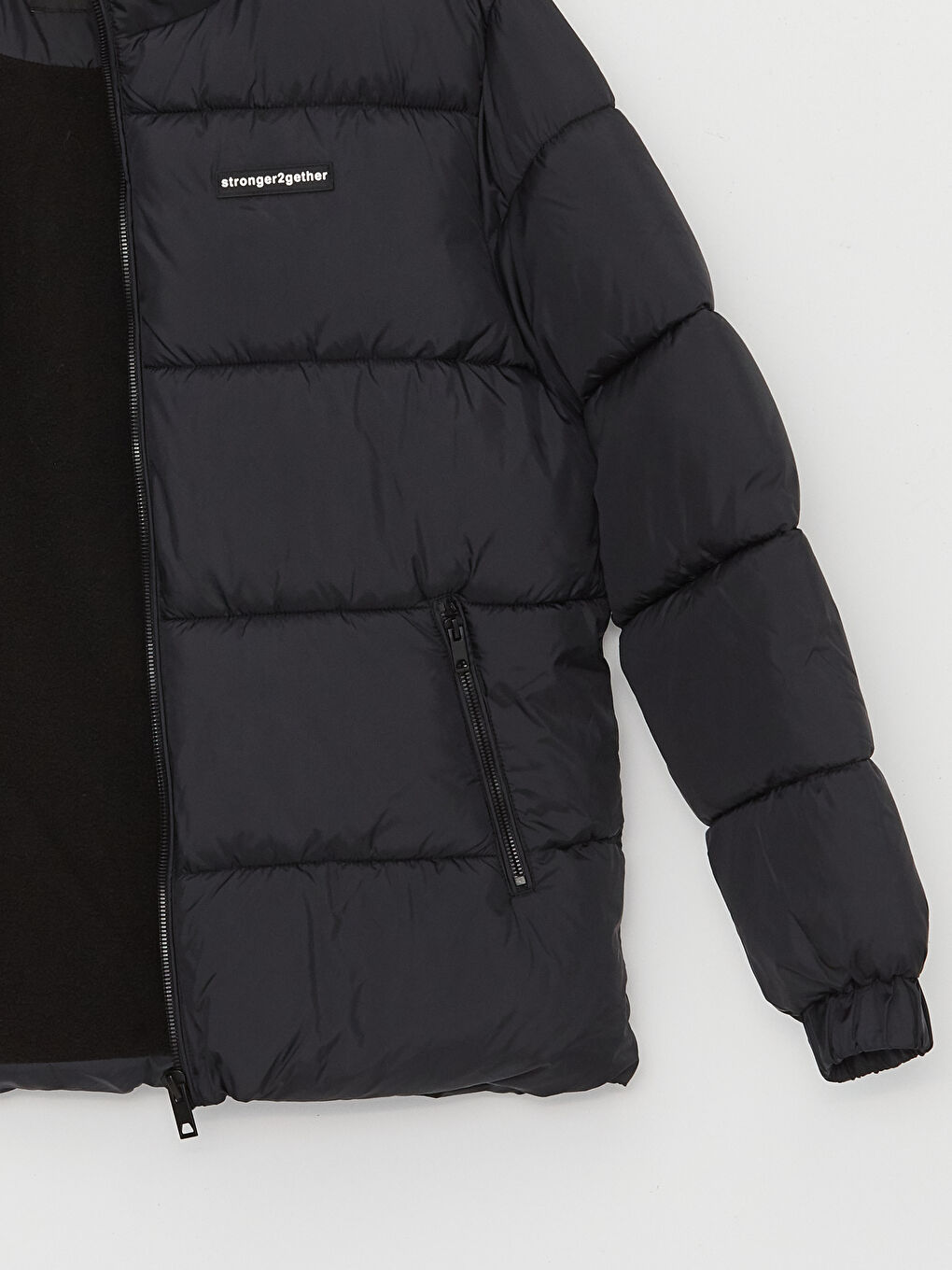 Kaput sa uspravnom kragnom, standardnog kroja, za muškarce, proštepani-8