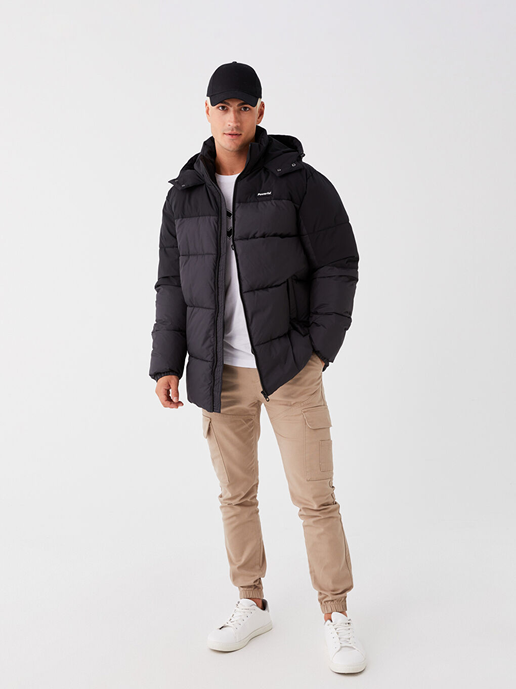 XSIDE Standard Fit Hooded Men's Puffer Coat -W32778Z8-QJ1