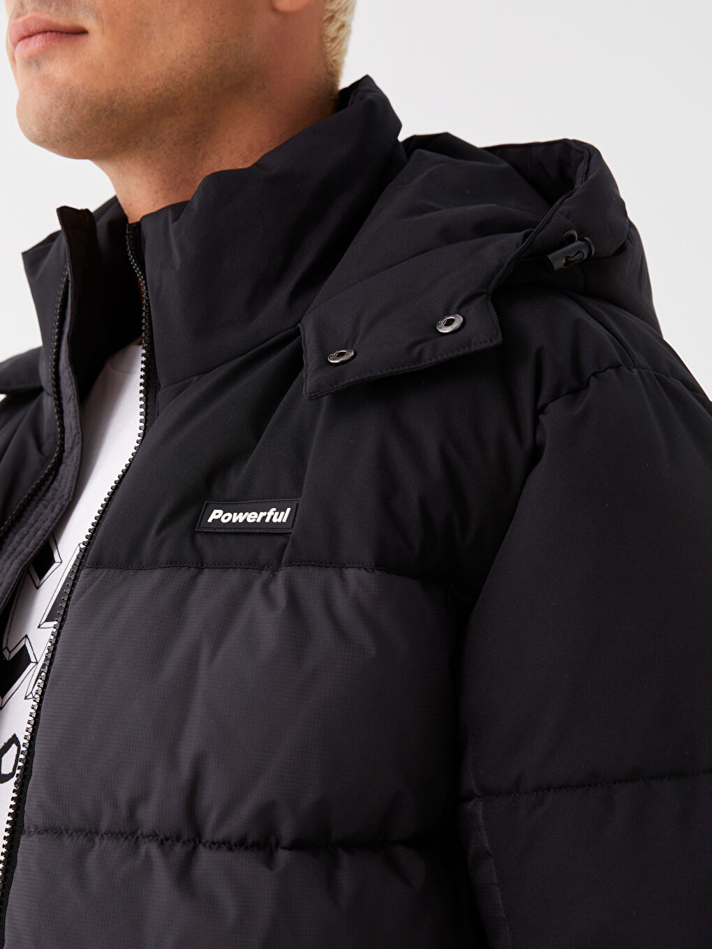 XSIDE Standard Fit Hooded Men's Puffer Coat -W32778Z8-QJ1