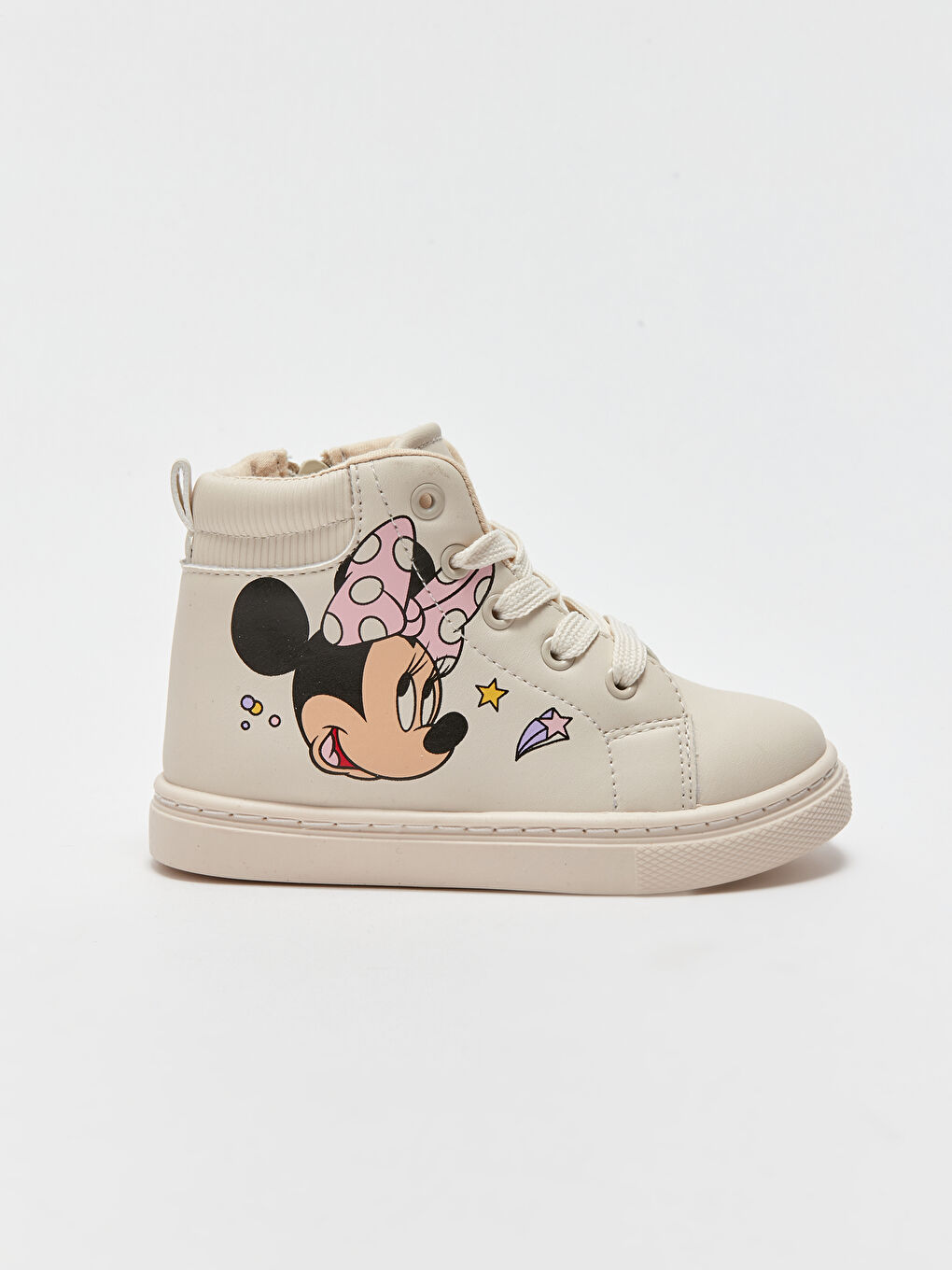 Minnie Mouse Licensed Lace-Up Velcro and Zipper Baby Girl Sneakers-1