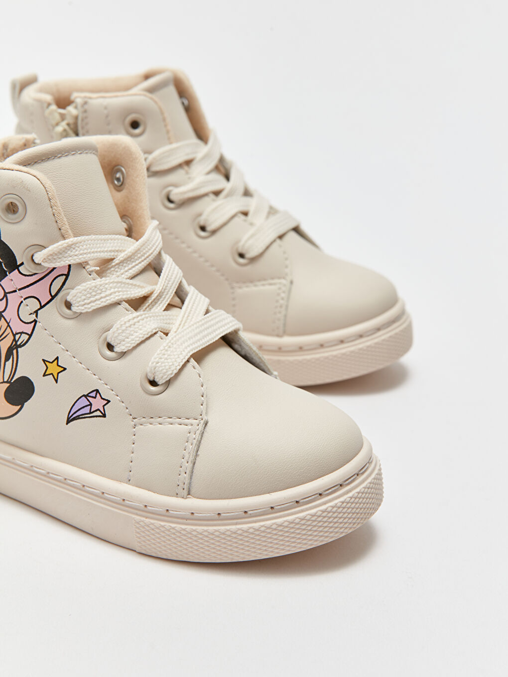 Minnie Mouse Licensed Lace-Up Velcro and Zipper Baby Girl Sneakers-2