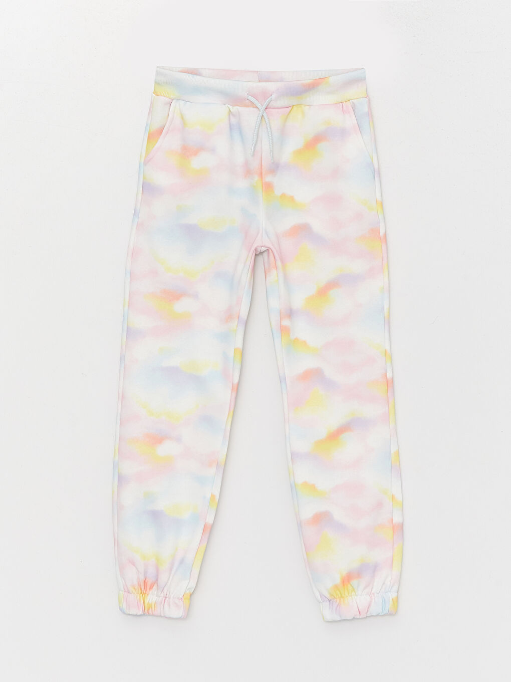 LCW Kids Elastic Waist Batik Patterned Girl Jogger Sweatpants -W32823Z4-F9C