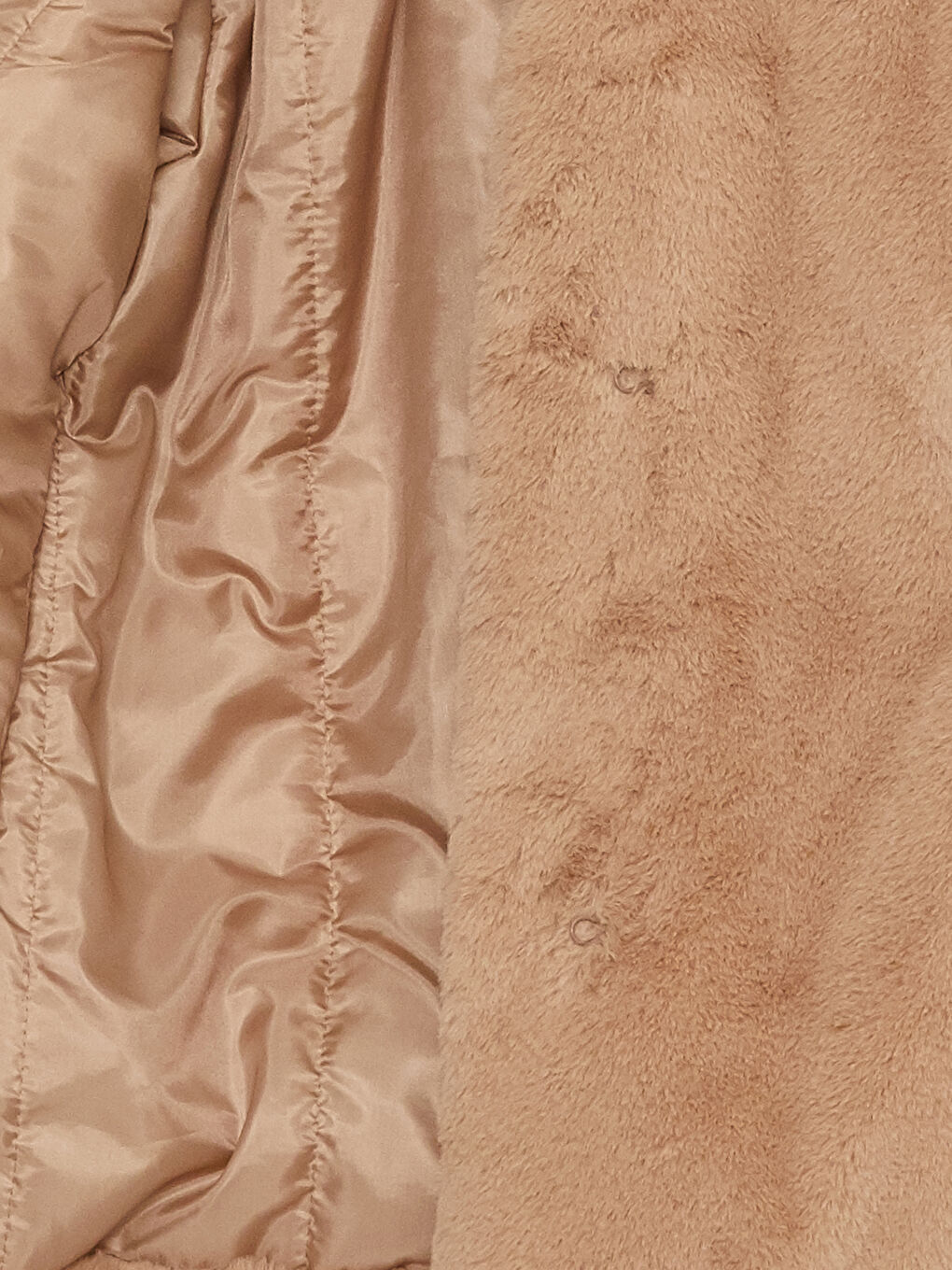 Kahverengi Dik Yaka Kız Çocuk Pelüş Kaban-2