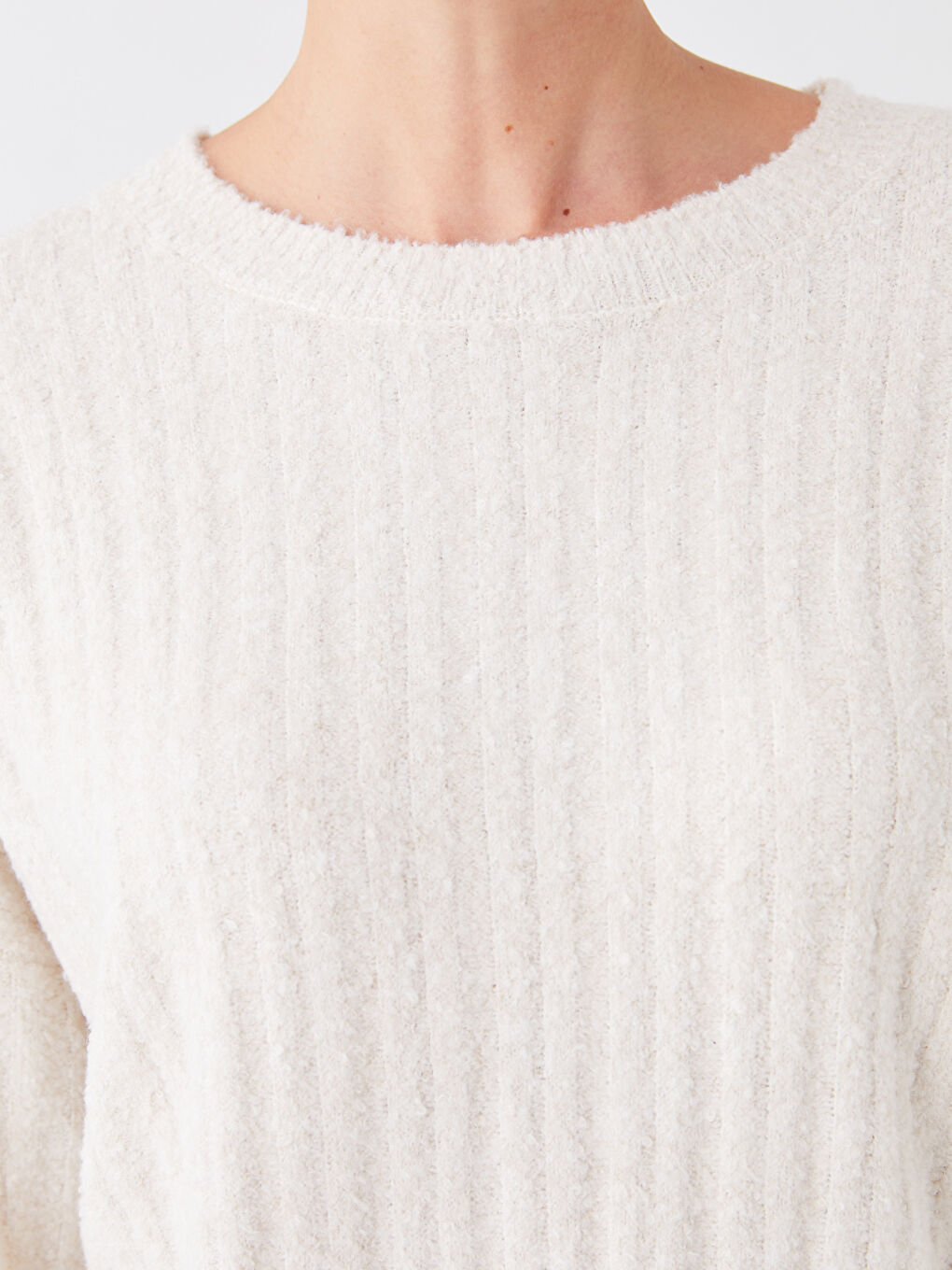 LCWAIKIKI Basic Crew Neck Oversize Women's Knitwear Sweater -W32859Z8-L9Y