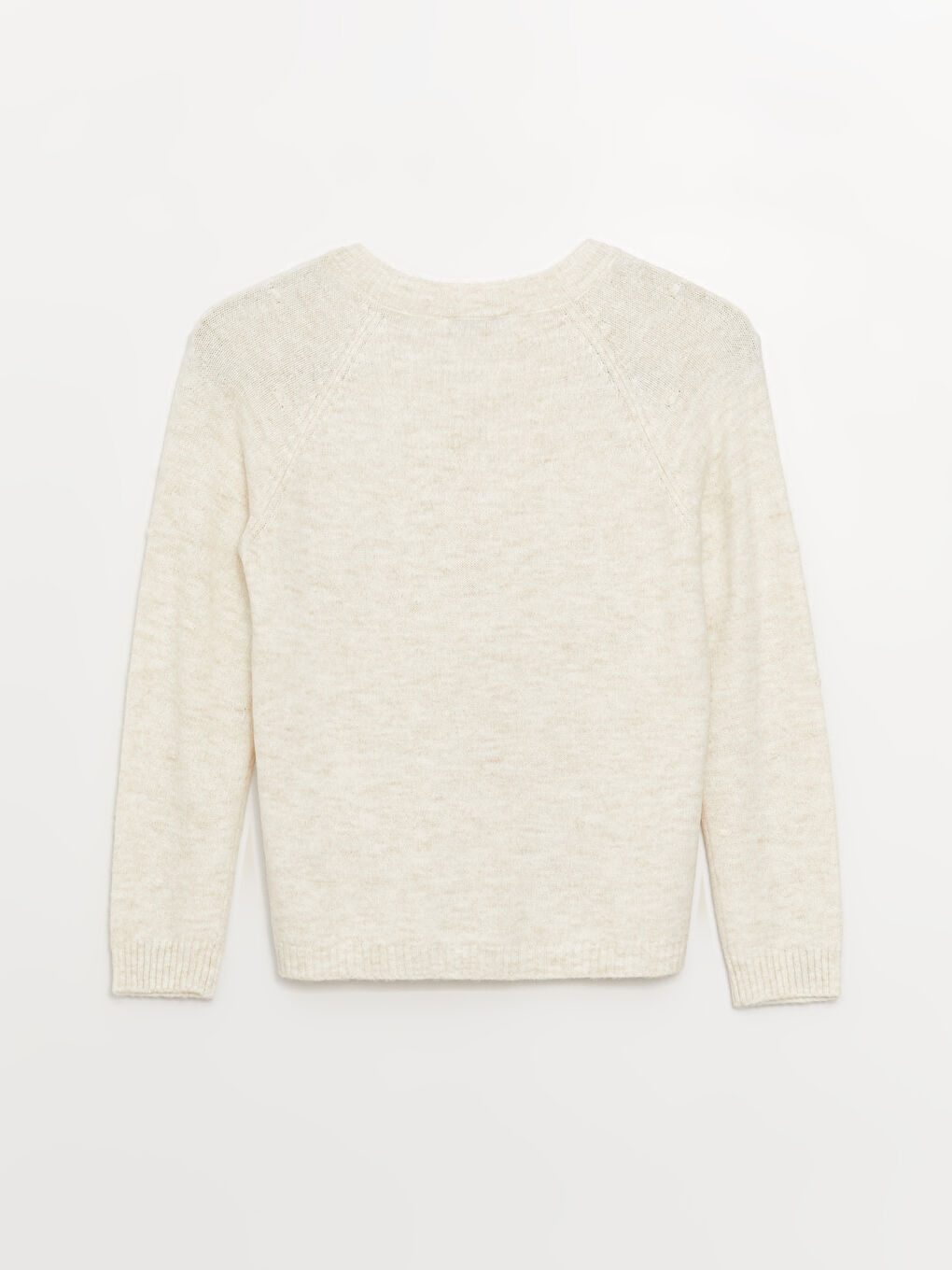 LCWAIKIKI Basic V Neck Plain Long Sleeve Women's Knitwear Sweater -W32861Z8-DCY