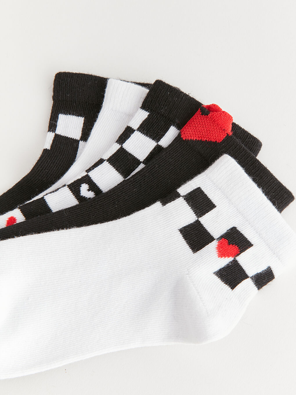 Patterned Girls' Trainer Socks 5 Pack-2