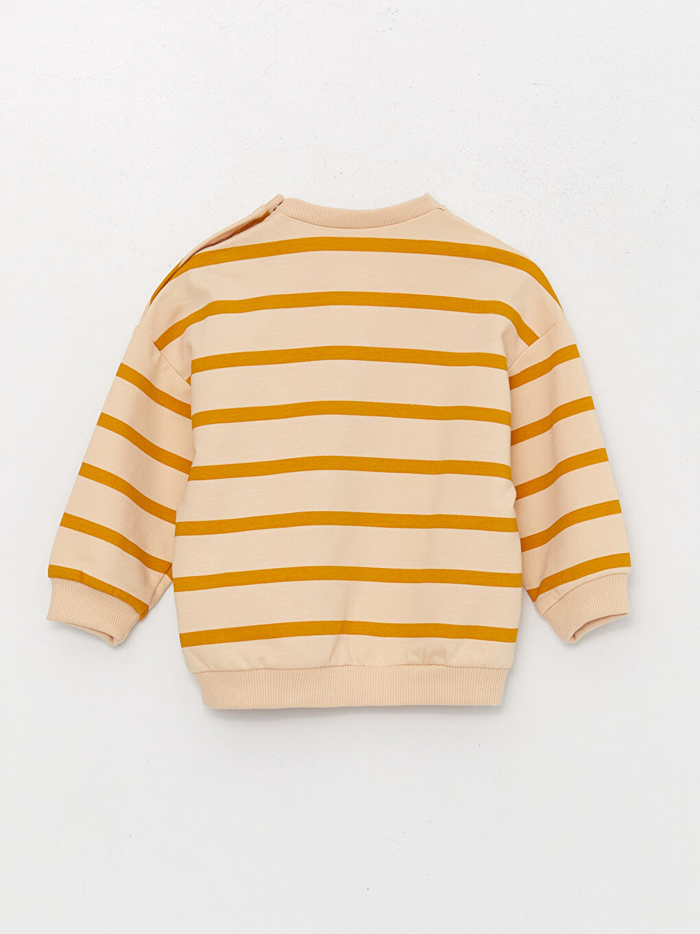 Ekru Bisiklet Yaka Baskılı Erkek Bebek Sweatshirt ve Eşofman Altı-2