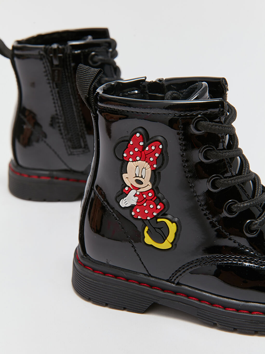 Minnie Mouse Printed Lace-Up and Zipper Baby Girl Boots-5
