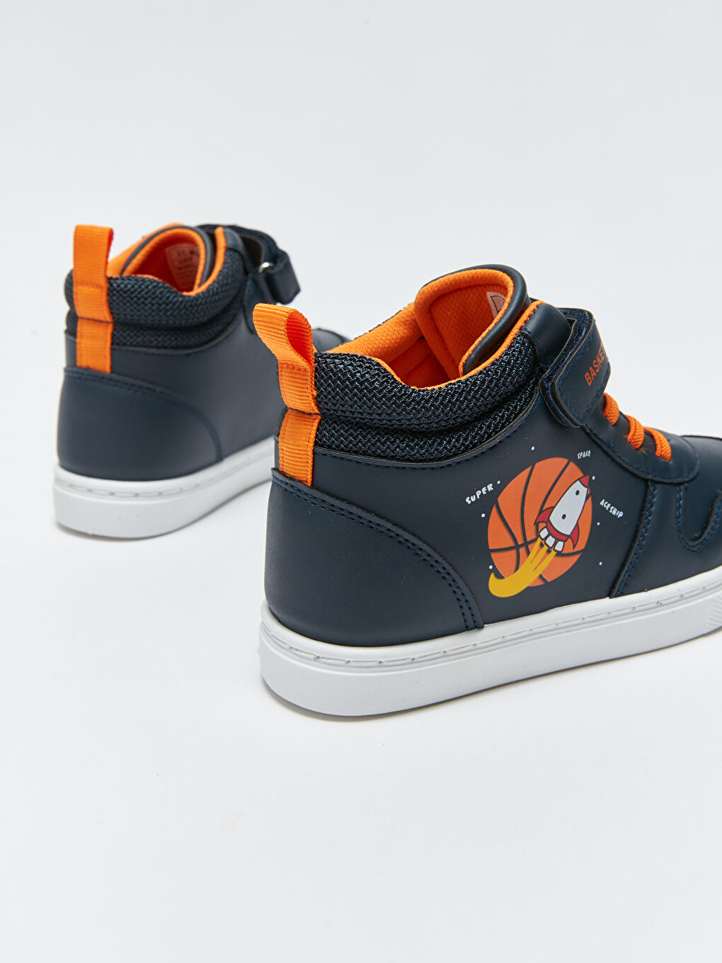 Chaussures de Sport Garçons à Lacets et Velcro Montantes à la Cheville-4