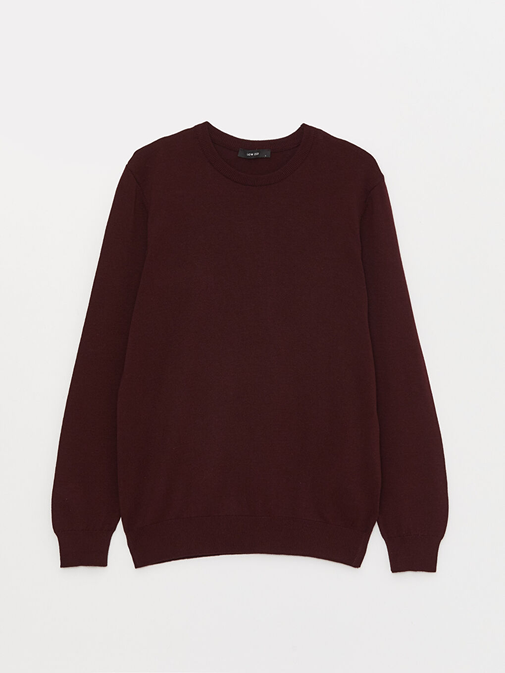 Bordo Bisiklet Yaka Erkek Triko Kazak-5