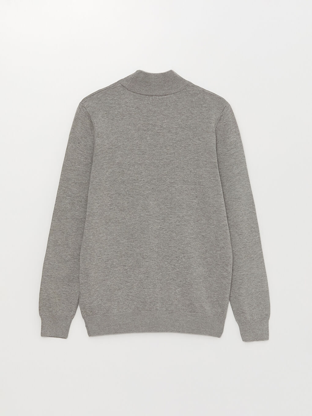 Gri Yarım Balıkçı Yaka Uzun Kollu Erkek Triko Kazak-7