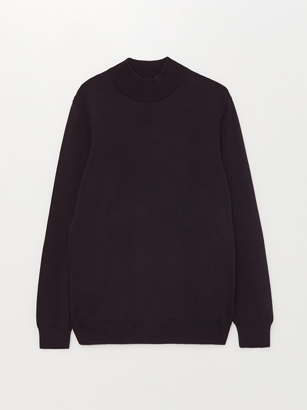 Mor Yarım Balıkçı Yaka Uzun Kollu Erkek Triko Kazak-5