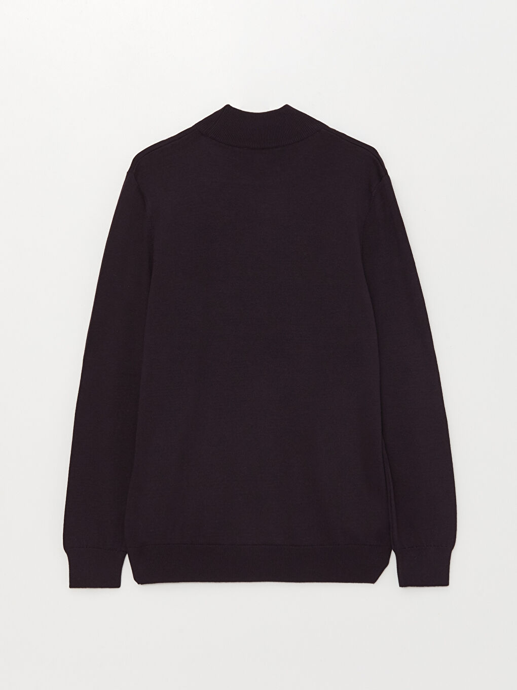 Mor Yarım Balıkçı Yaka Uzun Kollu Erkek Triko Kazak-6