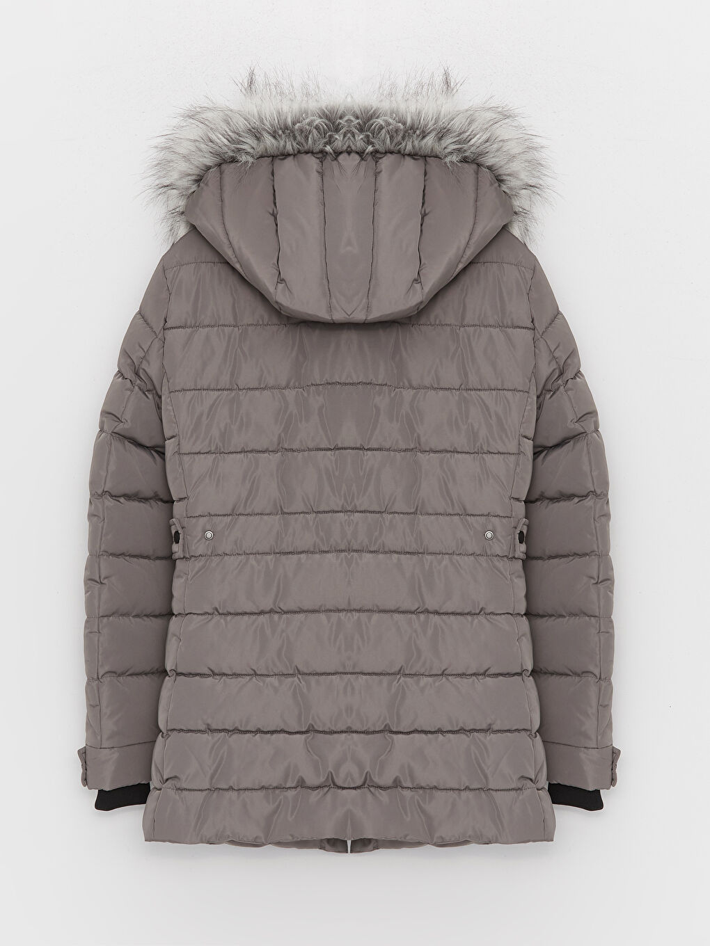Women's Hooded Plain Puffer Coat-7