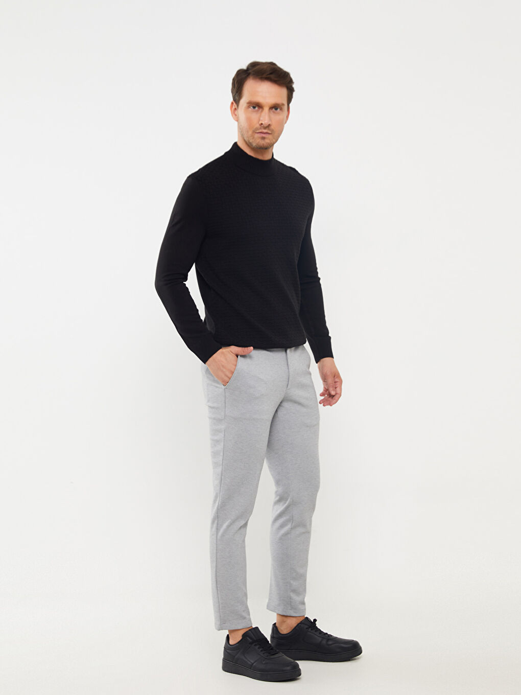 Gri Slim Fit Erkek Pantolon