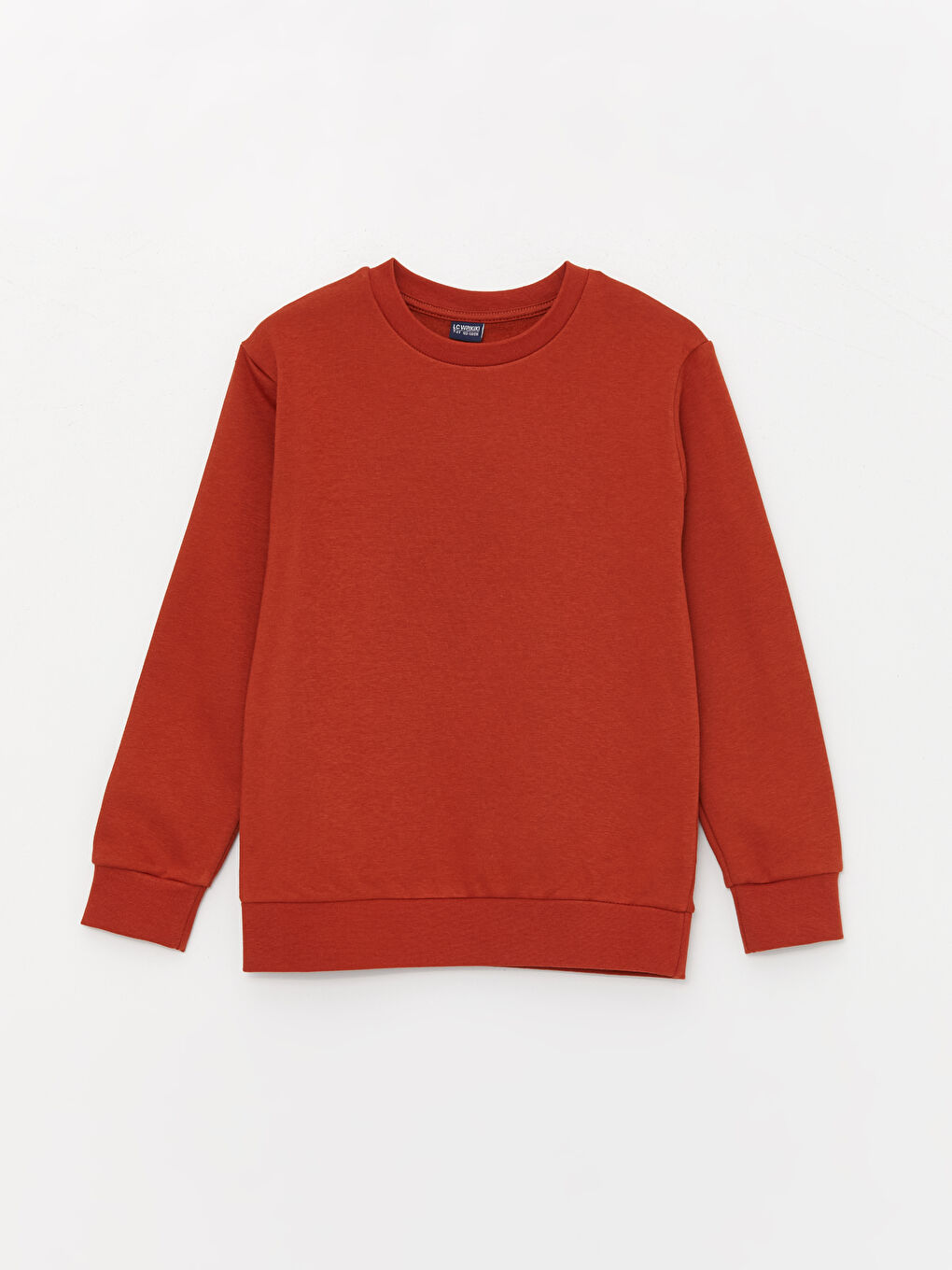 LCW Kids Kiremit Bisiklet Yaka Basic Uzun Kollu Erkek Çocuk Sweatshirt