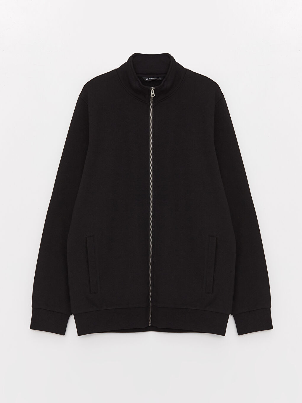 Funnel Neck Long Sleeve Men's Zip-Up Sweatshirt