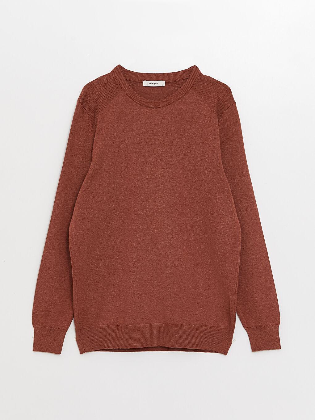 Turuncu Bisiklet Yaka Erkek Triko Kazak-5