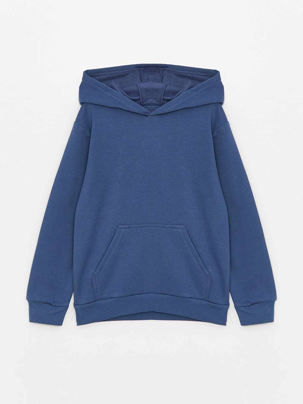 LCW Kids Açık Lacivert Basic Uzun Kollu Erkek Çocuk Hoodie - 1