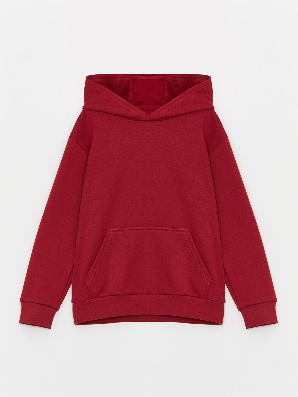 LCW Kids Bordo Basic Uzun Kollu Erkek Çocuk Hoodie - 2